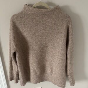 Beige Women's Cowl Neck Sweater